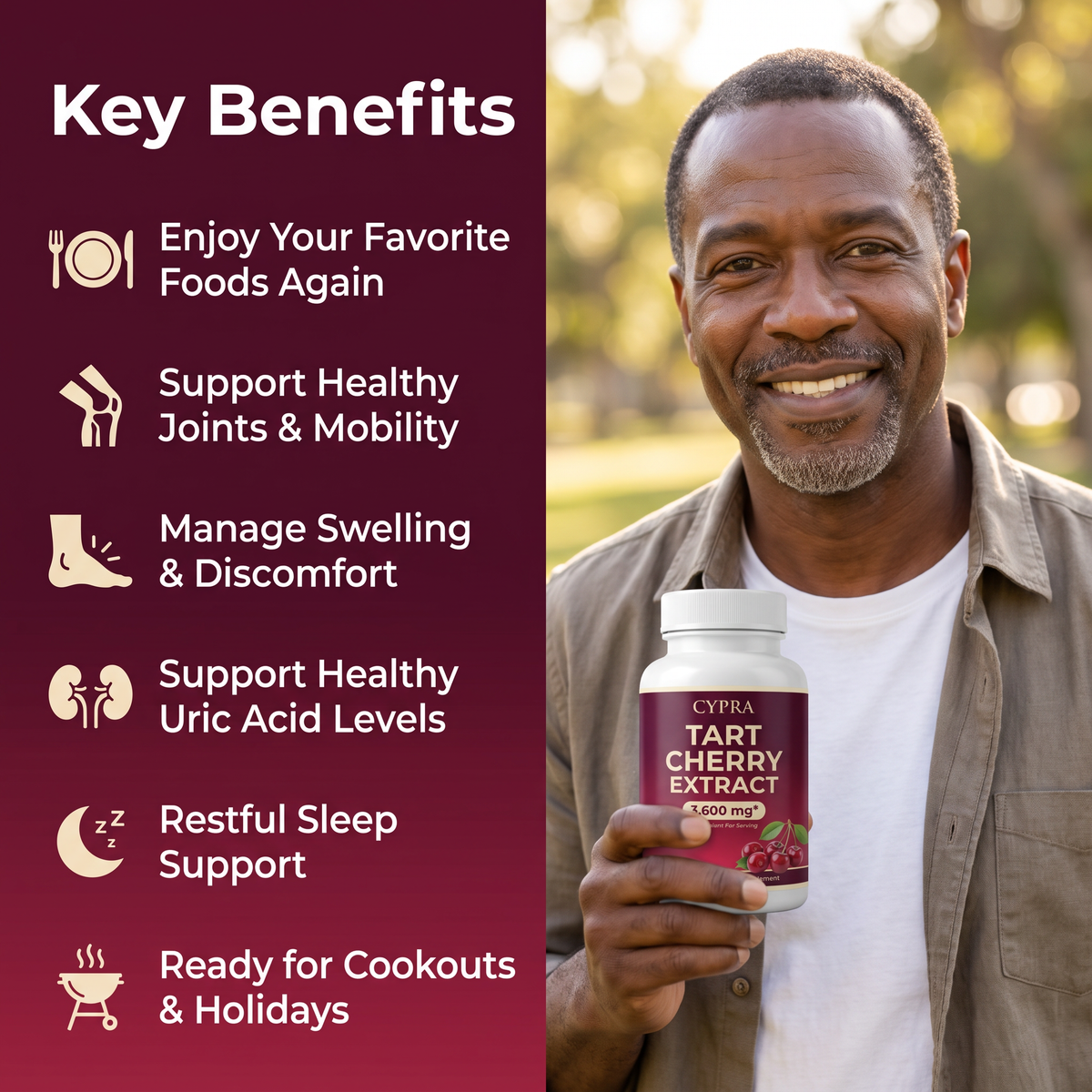 CYPRA TartCherry KeyBenefits Cookout PDP v2a