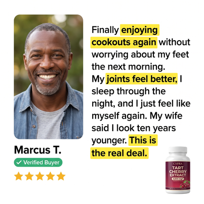 CYPRA TartCherry Testimonial CookoutMarcus PDP v2a