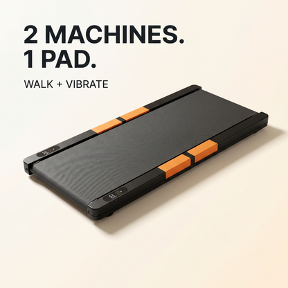 2-in-1 Walking Pad + Vibration Plate — 10K Steps + Lymphatic Flow at Home