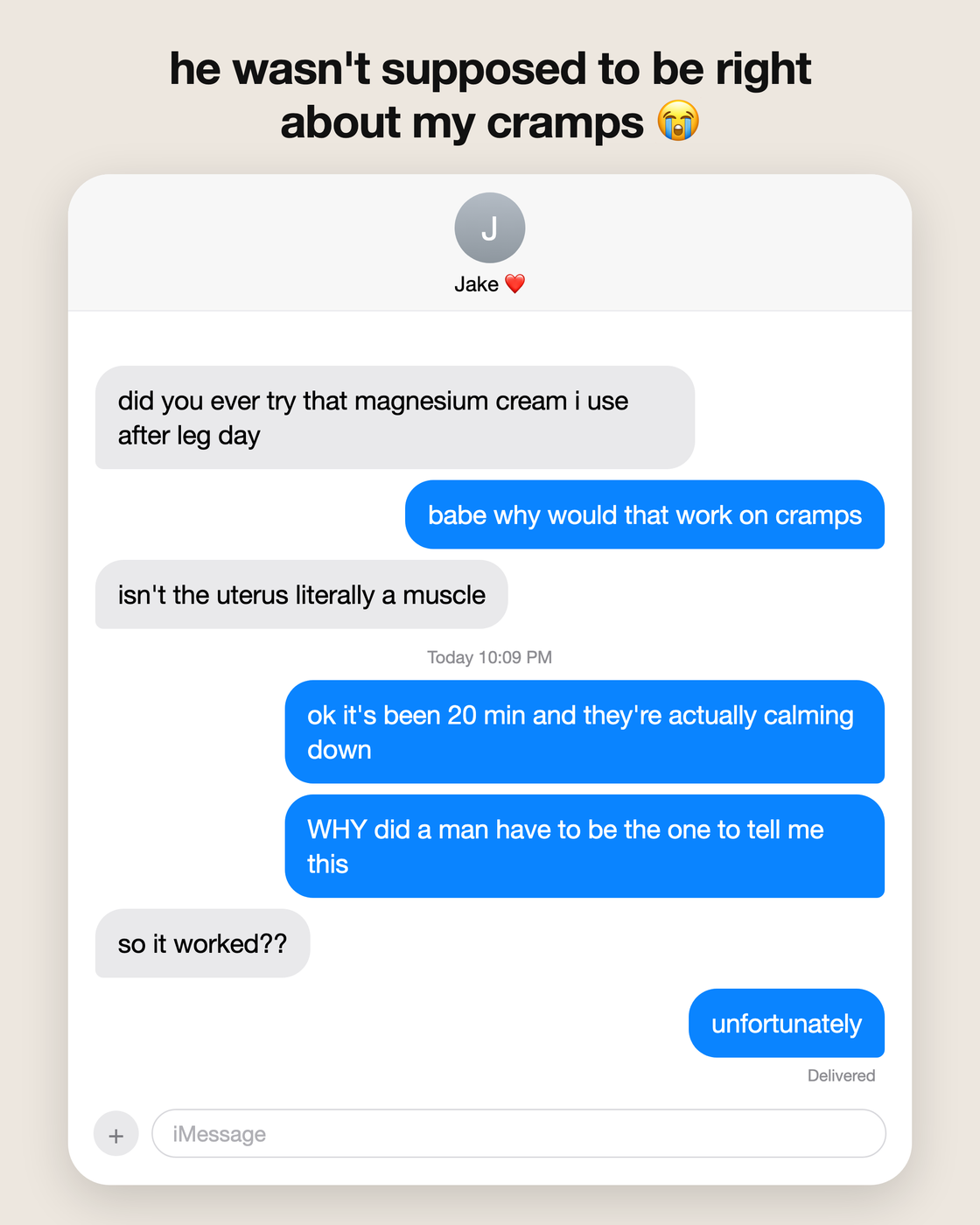 The conversation, more or less.