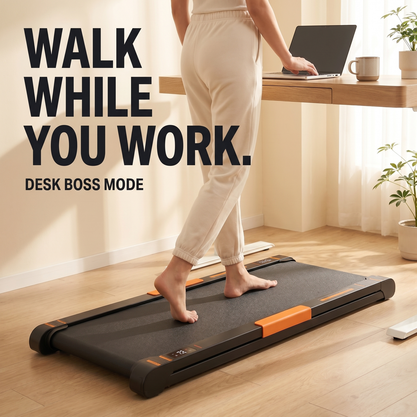 2-in-1 Walking Pad + Vibration Plate — 10K Steps + Lymphatic Flow at Home
